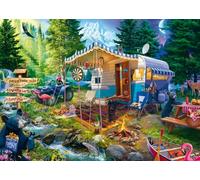 Schmidt Spiele 58575 Jeff Haynie, con la roulotte in montagna, Puzzle da 1000 pezzi, Multicolore