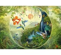 Schmidt Spiele 58595 Yin & Yang, nella Foresta dei Colibrì, Silvia Christoph, Puzzle da 1000 Pezzi
