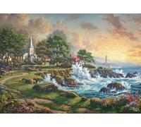 Schmidt - Puzzle Thomas Kinkade: Rifugio sul mare - 1000 Pezzi