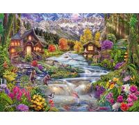 Schmidt Spiele 58868 Idillio fluviale in montagna, puzzle da 2000 pezzi, Multicolore