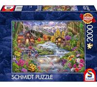 Schmidt Spiele 58868 Idillio fluviale in montagna, puzzle da 2000 pezzi, Multicolore