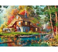 Schmidt - Puzzle Mulino ad acqua in autunno - 1000 Pezzi