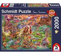 Schmidt Spiele 58971 Il tesoro dei draghi, puzzle da 2000 pezzi
