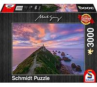 Schmidt - Puzzle Grigio: Nugget Point Lighthouse, South Island - Nuova Zelanda - 3000 Pezzi