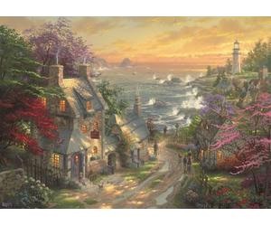 Schmidt Spiele 59482 Thomas Kinkade, little village by the lighthouse, 3000 piece puzzle