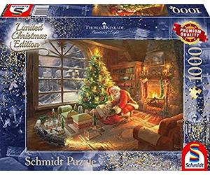 Schmidt Spiele 59495 Thomas Kinkade Pz. Babbo Natale è da 1000T, multicolore