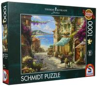 Schmidt Spiele 59624 Thomas Kinkade, Café on the Italian Riviera, 1000 Piece Puz