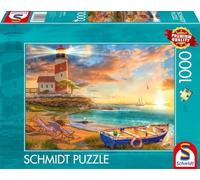 Puzzle Tramonto sulla Baia con Faro 1000 Pezzi