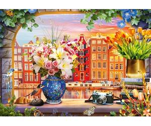 Schmidt Spiele 59771-Puzzle da 1000 pezzi, visita ad Amsterdam, Multicolore, 59771