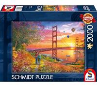 Schmidt Spiele 59773 Passeggiata al Golden Gate Bridge, puzzle da 2000 pezzi, Multicolore