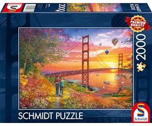 Schmidt Spiele 59773 Passeggiata al Golden Gate Bridge, puzzle da 2000 pezzi, Multicolore
