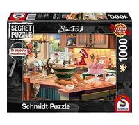 Schmidt Spiele 59919 Puzzle segreto, Al tavolo della cucina, 1000 pezzi