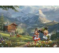 Schmidt - Puzzle KInkade: Topolino e Minnie nelle Alpi - 1000 Pezzi