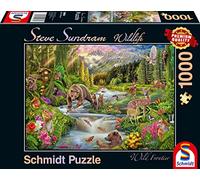 Schmidt Spiele 59964 Wildlife, wild animals at the edge of the forest, 1000 piece jigsaw puzzle