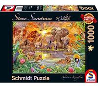 Schmidt - Puzzle Steve Sundram: gli animali dell'Africa - 1000 Pezzi