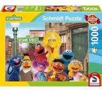 Schmidt Spiele- Barrio 57574 Sesame Street, Motivo: Una riunione con buoni Vecchi Amici, Puzzle da 1000 Pezzi, Normale, Colore colorato