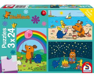 Schmidt Spiele Die Maus - Buoni Amici, 3 x 24 Pezzi - 1 pz.