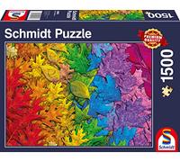 Schmidt Spiele-Fogli 58993 Foresta frondosa colorata, puzzle da 1500 pezzi, Multicolore, one Size