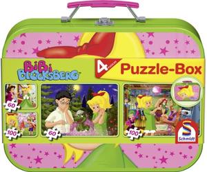 Schmidt Spiele GmbH Bibi Blocksberg - Scatola Puzzle, 2 x 60, 2 x 100 Pezzi