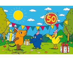 Schmidt Spiele-Il Mouse 56536-Puzzle per Bambini Il Topo, Buon compleanno, 60 Pezzi, Multicolore, 56536