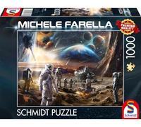 Schmidt Spiele Michele Farella 58537-Puzzle da 1000 Pezzi, Mondi Infiniti, missioni Spaziali, Multicolore, 58537