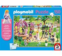 Schmidt Spiele Matrimonio, puzzle per bambini, 150 pezzi, con personaggio Playmobil, Colore Blu, 56271