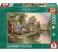 Schmidt - Puzzle Kinkade: casa sul lago - 1500 Pezzi