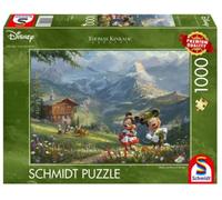 Schmidt Spiele Puzzle - Topolino e Minnie sulle Alpi, 1000 Pezzi - 1 pz.