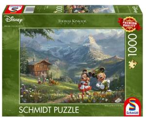 Schmidt Spiele Puzzle - Topolino e Minnie sulle Alpi, 1000 Pezzi - 1 pz.