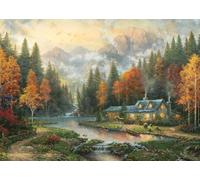 Schmidt Spiele Thomas Kinkade 58784-Puzzle da 1000 pezzi, motivo: Evening at Autumn Lake