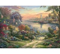 Schmidt Spiele Thomas Kinkade 58785-Puzzle da 1000 pezzi, motivo: New England Harbor