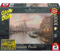 Schmidt Spiele Thomas Kinkade, Puzzle da 1000 pezzi, per le strade di Venezia, Glow in the Dark, Multicolore, 59499