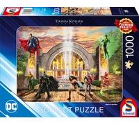 Schmidt Spiele 58788 DC Hall of Justice Thomas Kinkade, Puzzle da 1000 Pezzi, Multicolore