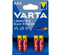 MINISTILO AAA LONGLIFE MAX POWER VARTA - BLISTER 4 BATTERIE LR03/MN2400-VAR4703101404 VARTA