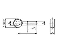 SCHMIDT'S Onlineshop Bulloni ad occhiello DIN 444B forma B 8.8 zincati