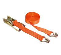 Cinghia di ancoraggio a cricchetto con gancio ad artiglio arancione / 2 pezzi