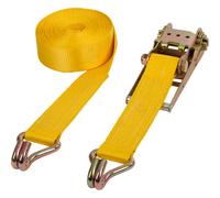 Kerbl 37190 Schwerlastzurrgurt 2 Parti, Giallo, 75 mm, 8 m, 10 kg