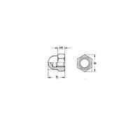 SCHMIDT'S Onlineshop Dado esagonale DIN1587 forma alta 6 liscio