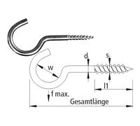 SCHMIDT'S Onlineshop Gancio a vite n. 11 piegato zincato