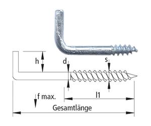 SCHMIDT'S Onlineshop Gancio a vite n. 4 dritto zincato