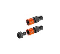 Gardena Anschlusatz: 1 Rubinetto con Adattatore, 2 Profi-System Schlauchstücke