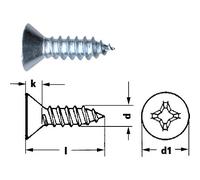SCHMIDT'S Onlineshop Vite autofilettante a testa svasata con intaglio a croce