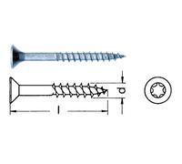 SCHMIDT'S Onlineshop Vite truciolare a testa svasata con testa Torx e nervatura di fresatura