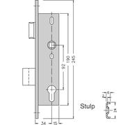 SCHMIDT'S Serratura a scrocco con telaio tubolare