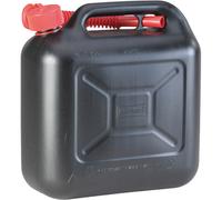 Hünersdorff Tanica per carburante 812800 STANDARD 10l per benzina, diesel e altre merci pericolose, omologata UN, made in Germany, produzione approvata dal TÜV, nero, con tubo di scarico