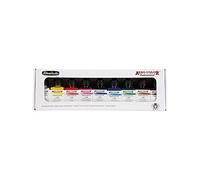 Schmincke-AERO COLOR® Professional colori base, flaconcini 9 x 28 ml, 81 108 097, colori acrilici liquidi sopraffini e altamente resistenti alla luce, aerografo, pittura acrilica, tecniche miste, inchiostro acrilico.