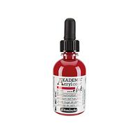 Schmincke - AKADEMIE® Acryl colour INK, tinta rosso cadmio scuro, flaconcino da 50 ml, 23 341 024, colore acrilico liquido, inchiostro acrilico pigmentato per pittura, scrittura, aerografia