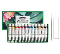 Schmincke - AKADEMIE® Guazzo 12 tubi da 20 ml + 1 pennello e 1 carta