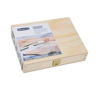 Schmincke - HORADAM® AQUARELL, Set supergranulazione Tundra, 5 tubi da 15 ml, 74 850 097, scatola di legno, tinte a granulazione molto forte, acquerelli finissimi e supergranulanti