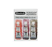 Schmincke - HORADAM® AQUARELL, set Trio vulcano, 5 ml, 3 colori vulcano, acquerelli altamente resistenti alla luce e fortemente granulanti